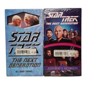 Star Trek The Next Generation All Good Things & Yesterday's Enterprise VHS New